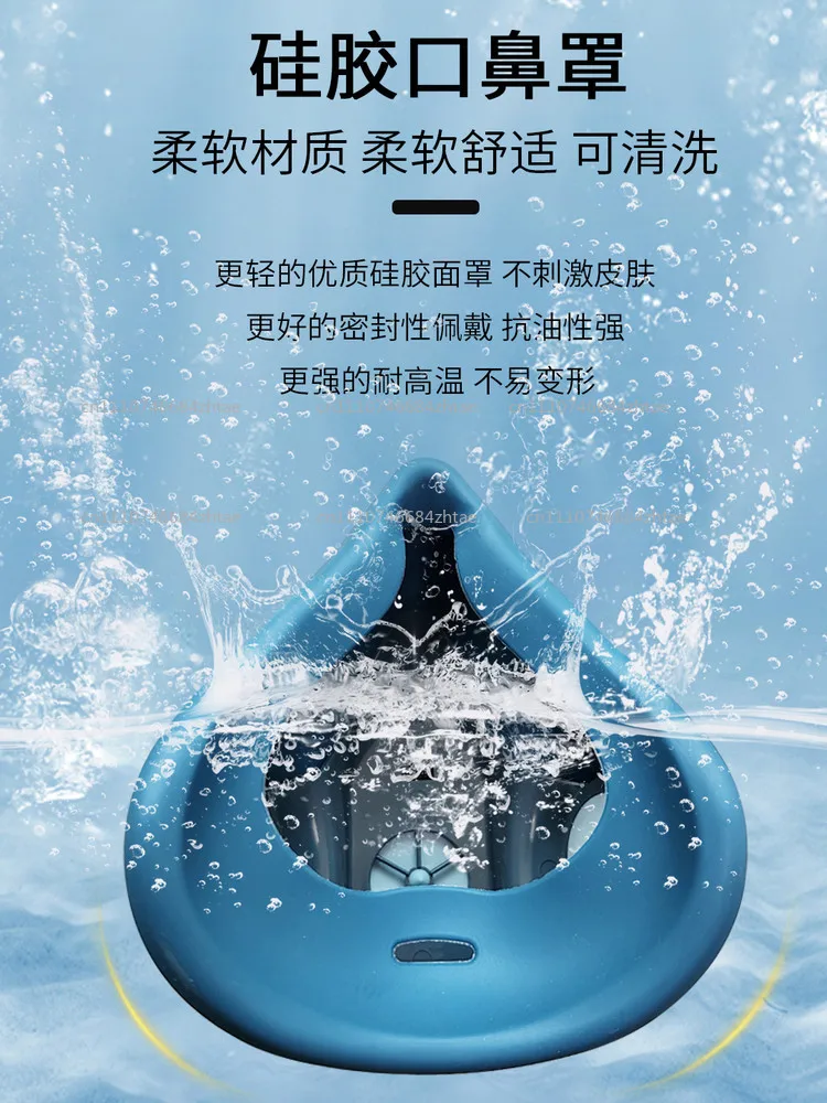 Portable Electric Air Supply Device Battery 6200 Half Face Respirator Dust Gas Mask For Spraying Painting Polishing Work Safety