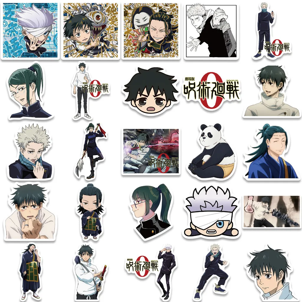 50 قطعة من ملصقات أفلام Jujutsu Kaisen: Hundred Demons Night Parade - شارات مقاومة للماء غير متكررة للأمتعة، دفتر الملاحظات #4