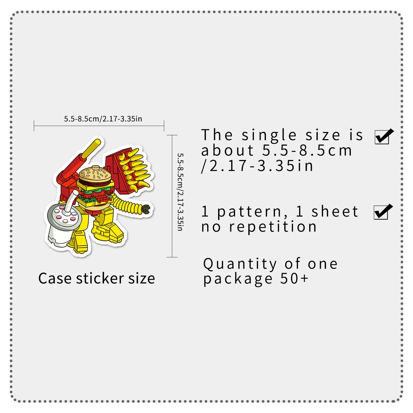 51-102PCS Building Graffiti Stickers Cartoon Waterproof Decals for Skateboard Phone Luggage Stationery Birthday Party Gift