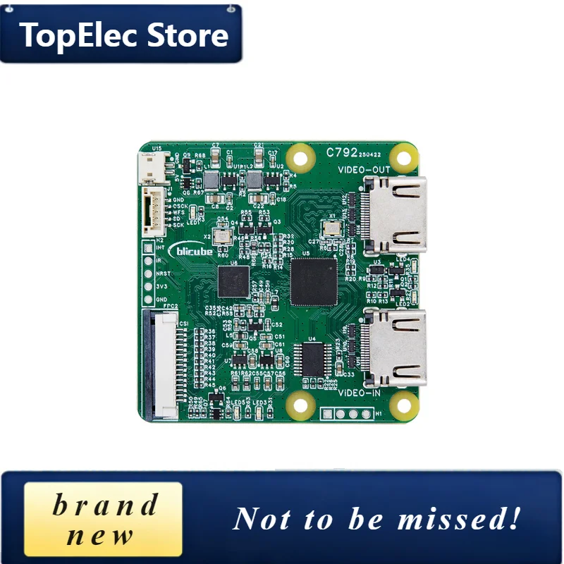 TopElec For Raspberry Pi HDMI to CSI-2 Converter Module, Zero Delay Loop Out I2S Audio Blikvm Pikvm for Pi 5 4
