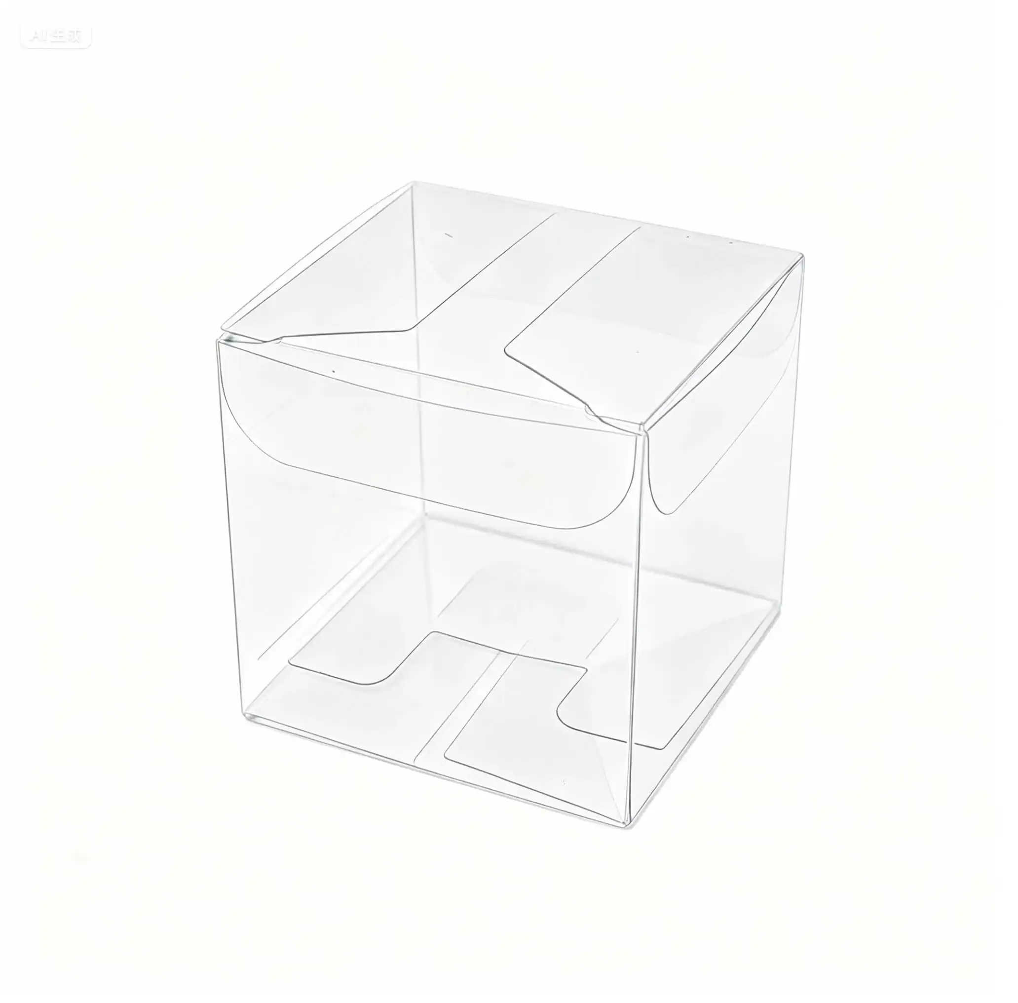 50Pieces/lot Clear Square Wedding Favor Gift Box PVC Transparent Party Candy Bags Chocolate Boxes 5x5x5cm caja de dulces