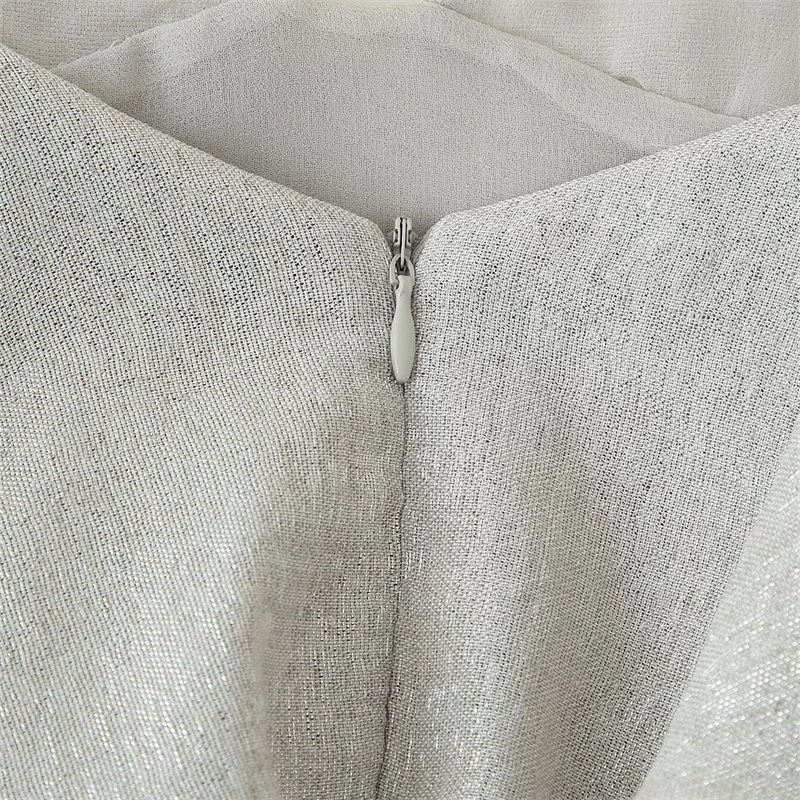 Keyanketian 2025 verão novo feminino em camadas babados decoração deslizamento vestido de férias vento com decote em v solto sem costas uma linha mini vestido