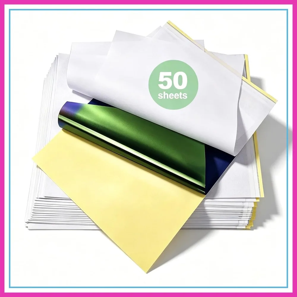 

50 Sheets A4 Tattoo Transfer Paper, Thermal Stencil Paper for Beginners & Artists, Tattoo Supplies