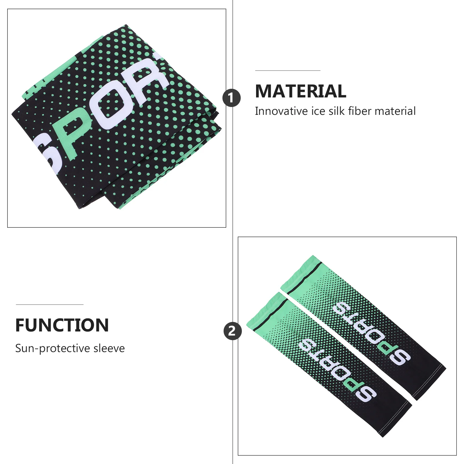 مجموعة واحدة من أكمام الذراع الواقية من الشمس المبتكرة من ألياف الحرير الجليدي القابلة للتنفس وخفيفة الوزن للحماية من الأشعة فوق البنفسجية للرياضات الخارجية والمشي لمسافات طويلة وركوب الدراجات #2