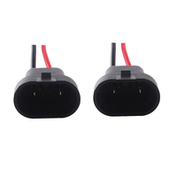 2PCS H8 H11 H27 881 LED socket H8 H9 H11 male connector H11 881 LED Bulb holder Wire Harness H11 Connector Wiring sockets
