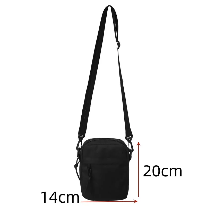 Men\'s Messenger Strap Bag Casual Canvas Small Zipper Custom Logo Crossbody Bag Custom Small Crossbody Shoulder Bag Men\'s Bag