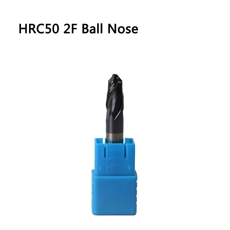

1 pc Ball Nose End Mills 3mm 4mm 5mm 6mm 8/9/10/12mm HRC50 2 Flute Tungsten Carbide Spiral Bit CNC Lathe Milling Cutters Tools