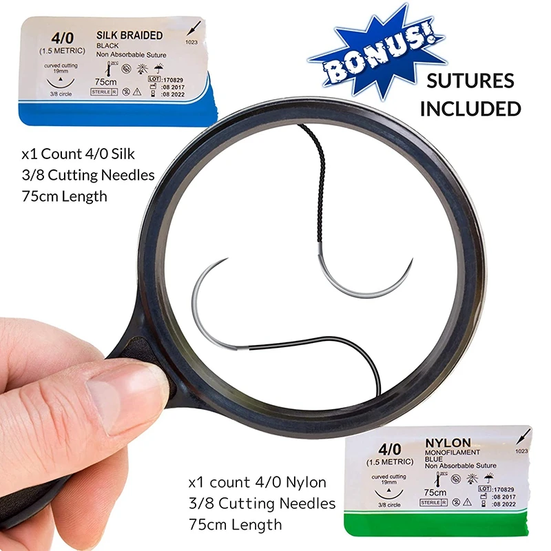 ステンレス鋼の縫合糸キット,メスの刃を備えたトレーニング機器,獣医,生物学,解剖学,実験室,学生