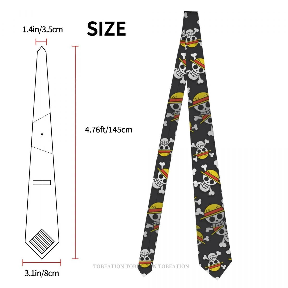 Skull Print Ties One Piece Casual Unisex Neck Tie Daily Wear Narrow Striped Slim Cravat