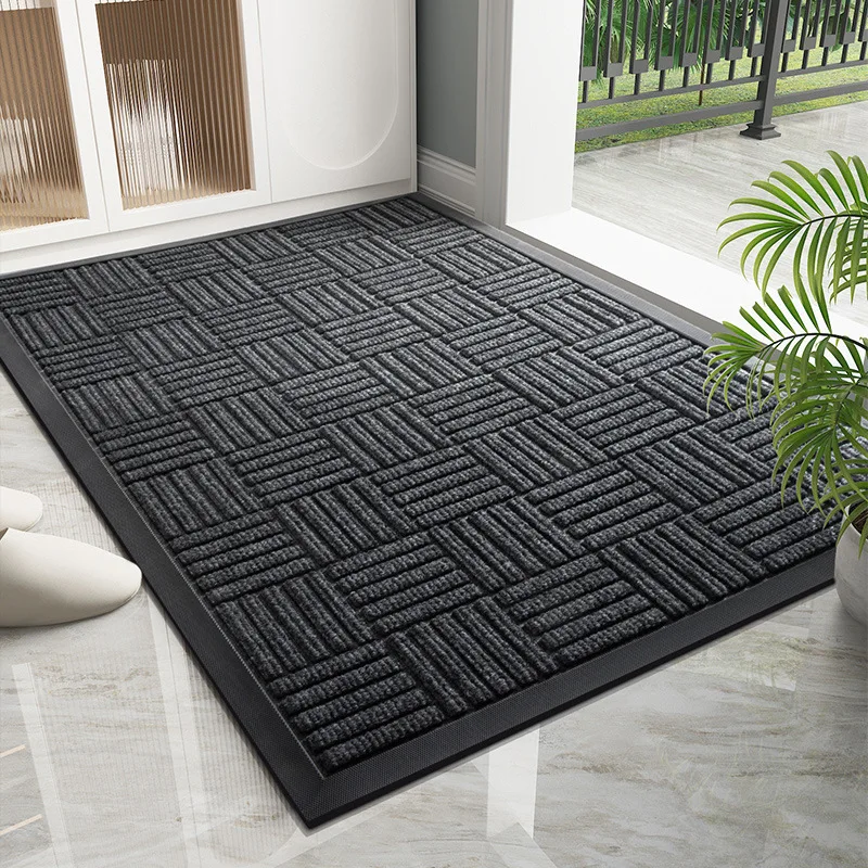 

Entry Door Mat Entrance Floor Mats Household Rubber Rubbing Grinding Foot Anti-skid Floor Carpet Durable Wear-resistant Rug