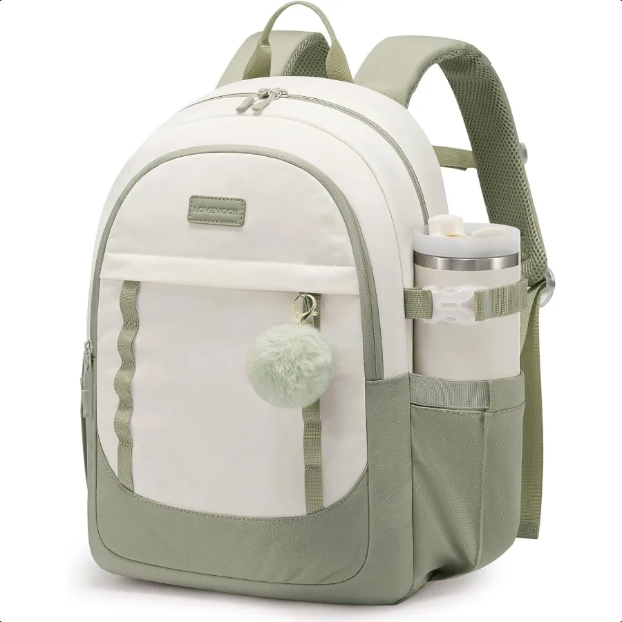 

School Backpack for Teen Girl Cute Student Bookbag Fits 15.6 Inch Laptop Back to School Backpack Purse for Teenagers Casual Day