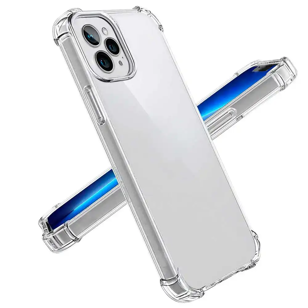 TPU Case Compatible with Iphone 13 Pro ShockProof Antishock Reinforced Edges Corners Shock Protective Bumper Cover