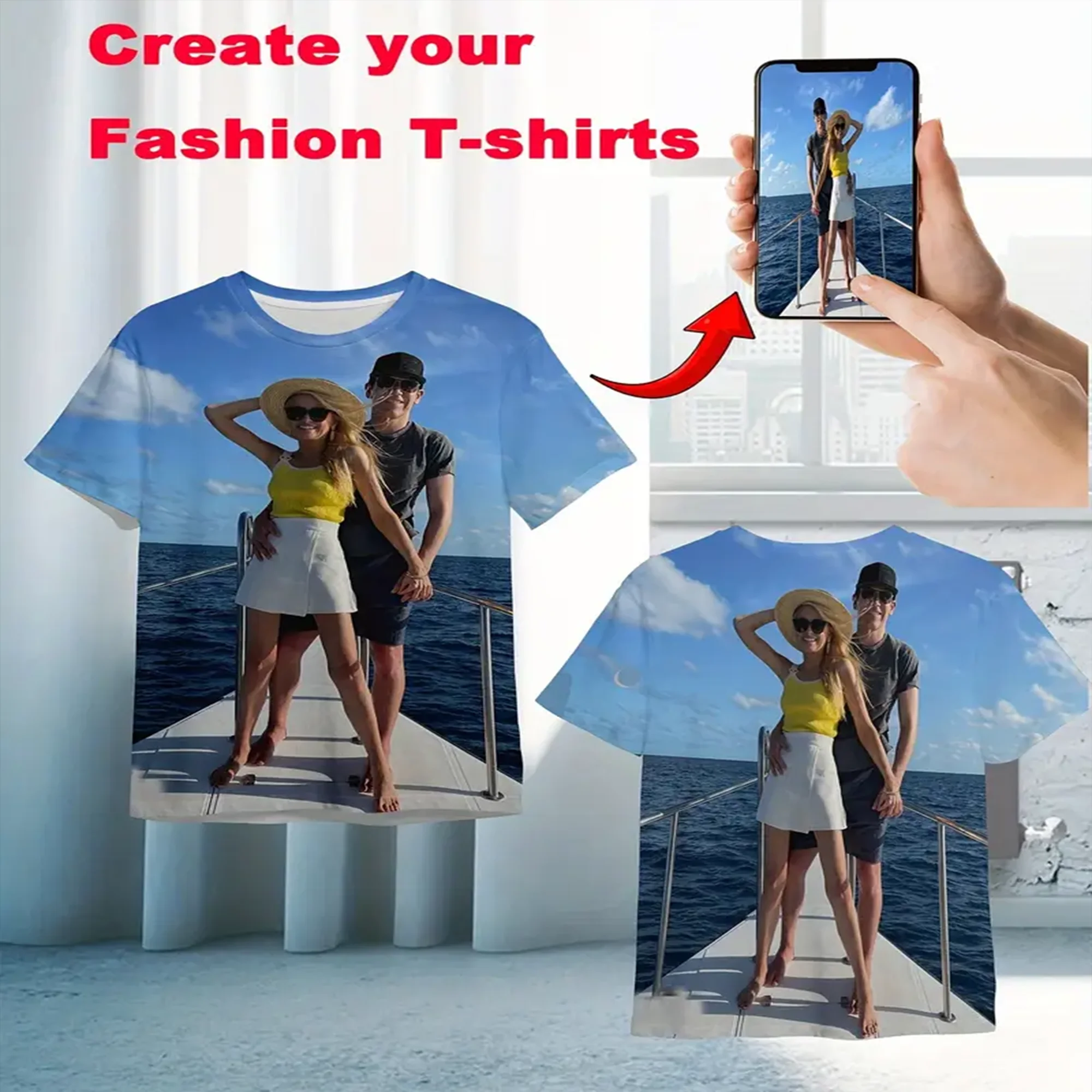 Custom Your Exclusive 3D Printed Short Sleeve T Shirt Men Sport T Shirt Fashion Harajuku Manga Short Sleeve Children Unisex Tee