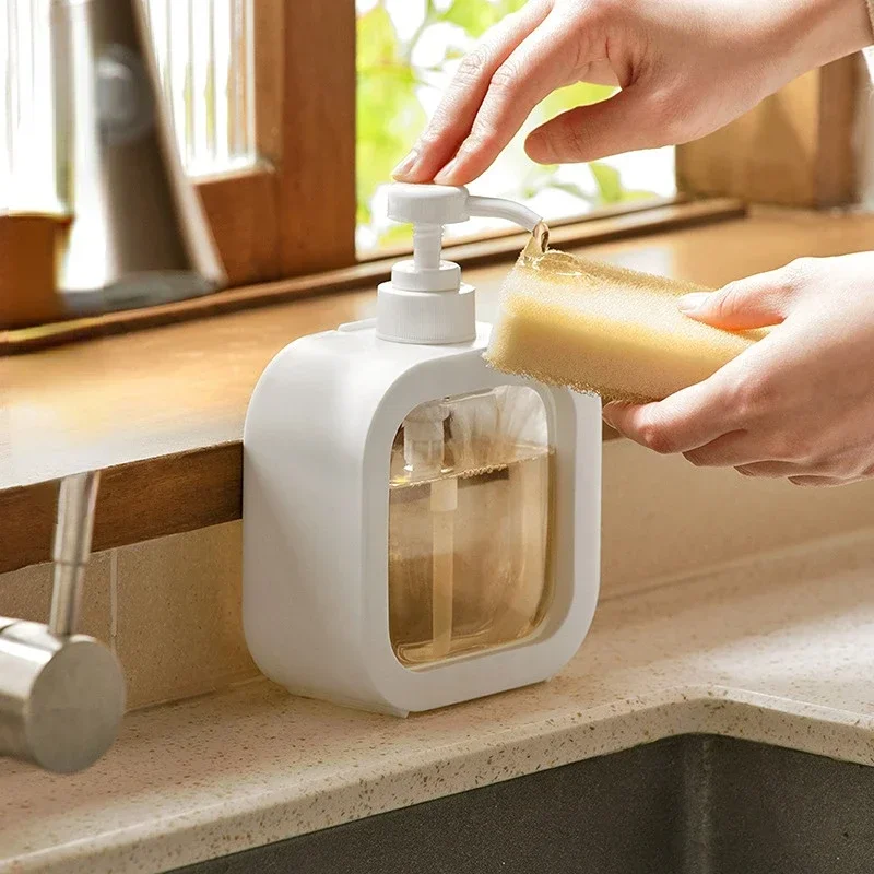 300/500ml Bathroom Soap Dispensers Refillable Lotion Shampoo Shower Gel Holder Portable Travel Dispenser Empty Bath Pump Bottle