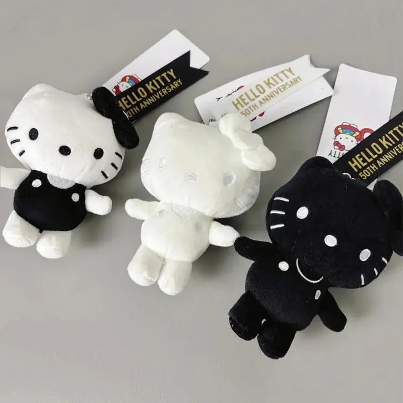Porte-clés en peluche de dessin animé Hello Kitty, mignon, poupée, périphériques, sac à dos, décoration drôle et Chic, cadeau de noël pour filles