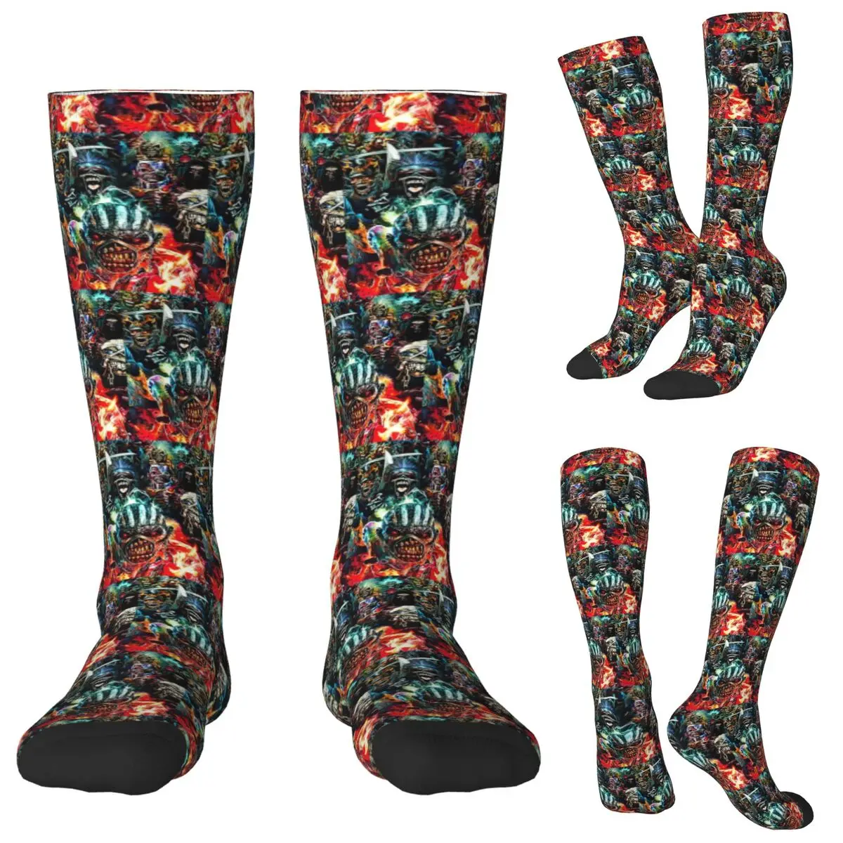 

Iron Maiden Music Rock Socks Harajuku Stockings All Season Long Socks Accessories for Man Woman Birthday Present