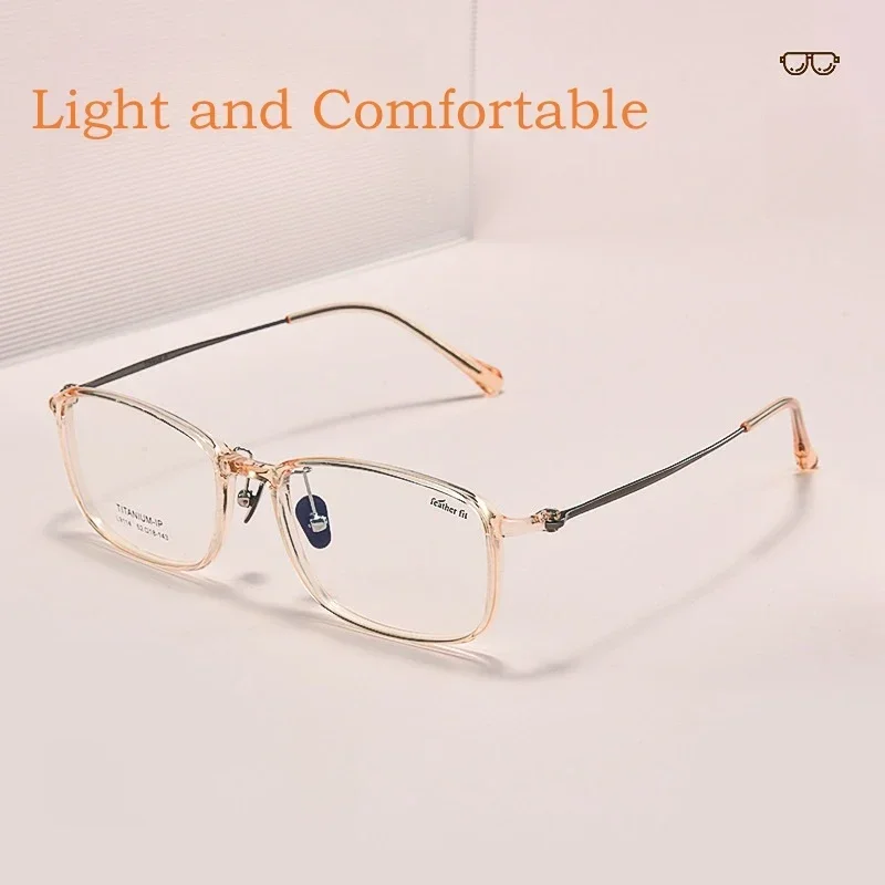KIZN خفيفة للغاية موضة TR90 نظارات ريترو مربع فاخر التيتانيوم النقي النظارات الطبية البصرية إطار الرجال والنساء