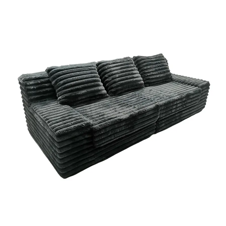 #Cheap Modern  Empty Corduroy Vacuum l Shape Air Compressed Sofa Compression Sectional Bubble Couch Sofa Sponge Sofas for Hotel