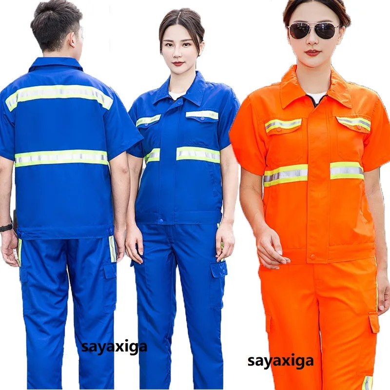 

Hi Vis safety work clothing men women Wear resistant dirt resistant property cleaning environmental sanitation garden clothes 4X