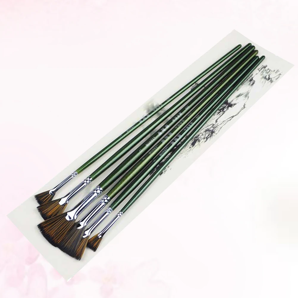 

6 PCS Fishtail Brush Painting Supplies Pen for Anti-shedding Art Watercolor Wooden