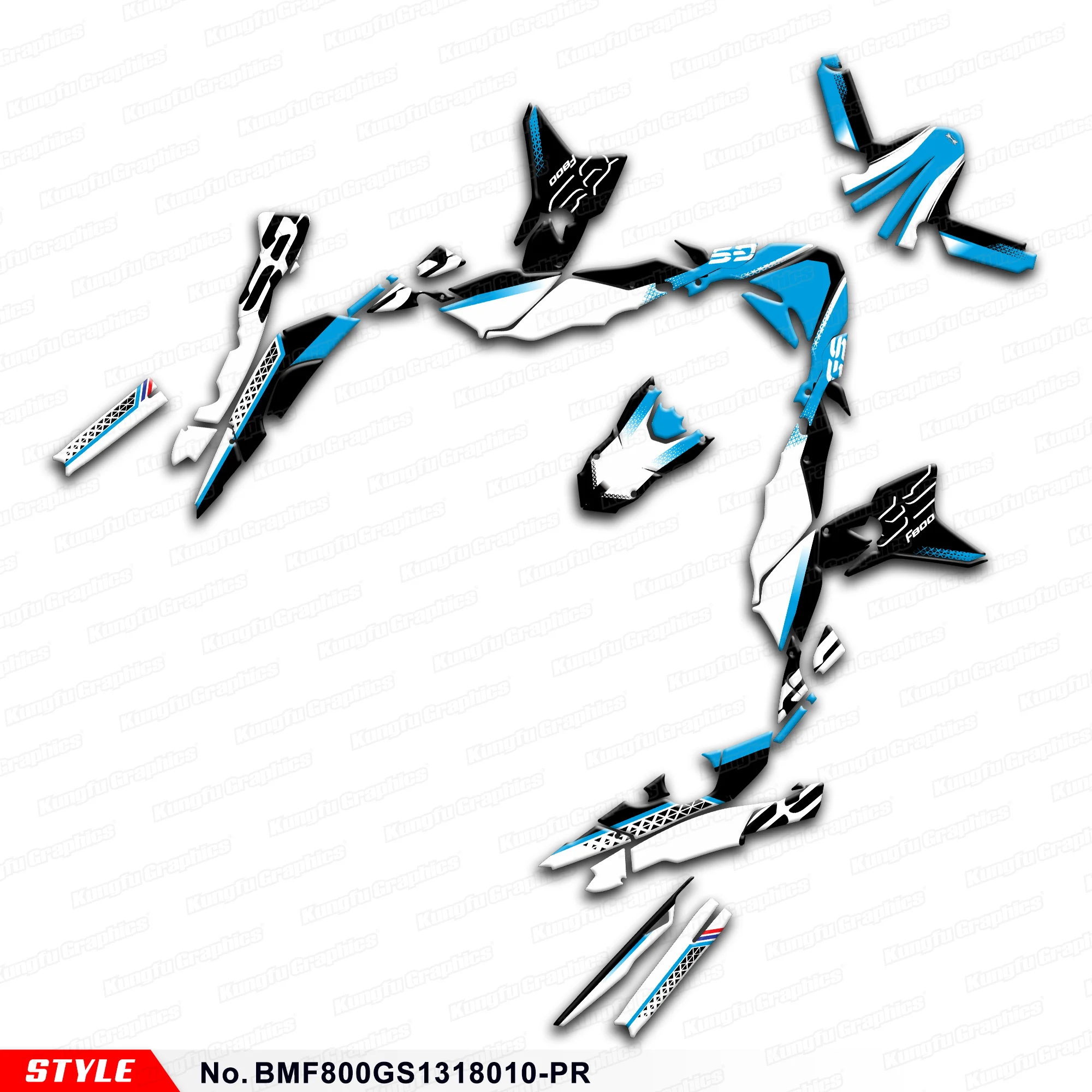 

JY RACING Stickers Complete Durable Vinyl for F800GS F800 GS 2013 2014 2015 2016 2017 2018, Accessories, BMF800GS1318010-PR