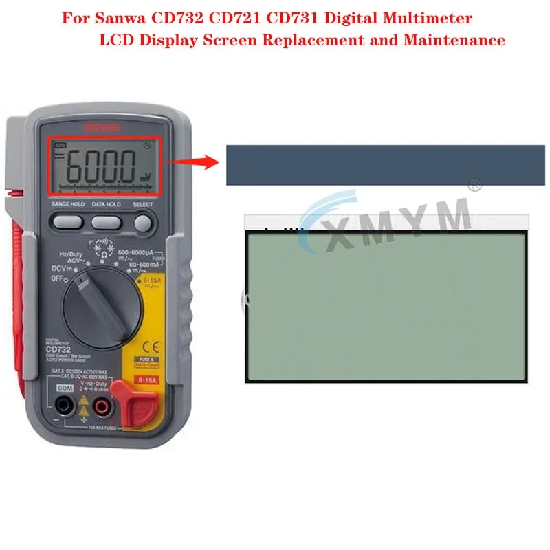 For LCD Sanwa CD721/CD731/CD732 Digital Multimeter LCD Display Screen parts Replacement and repair use