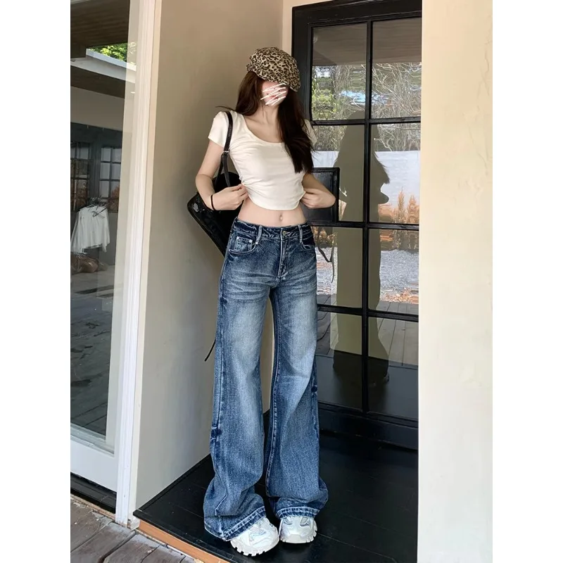 Jorts femme jean pantalon pour femme pantalon jean femme femme printemps vêtements Coquette Shoujo fille Style Baggy Y2k vêtements évasés