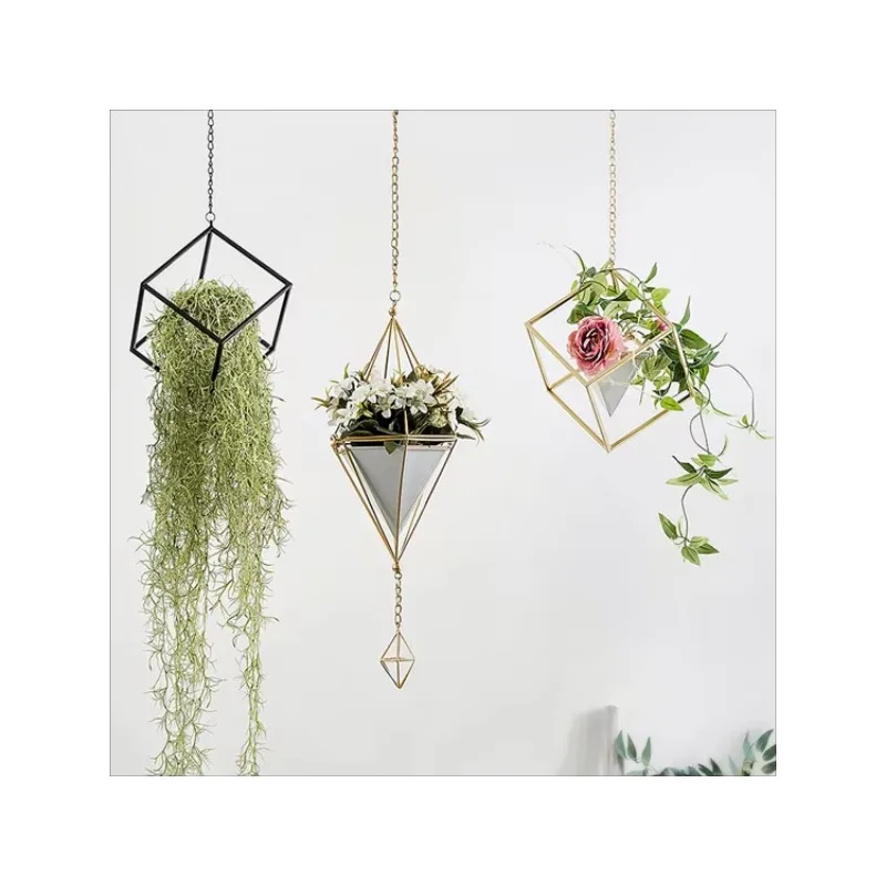 مخصص غرفة المعيشة طويل القامة زارع الوقوف ديكور المنزل والحديقة نبات معدني حامل الرف أواني الزهور الذهبية