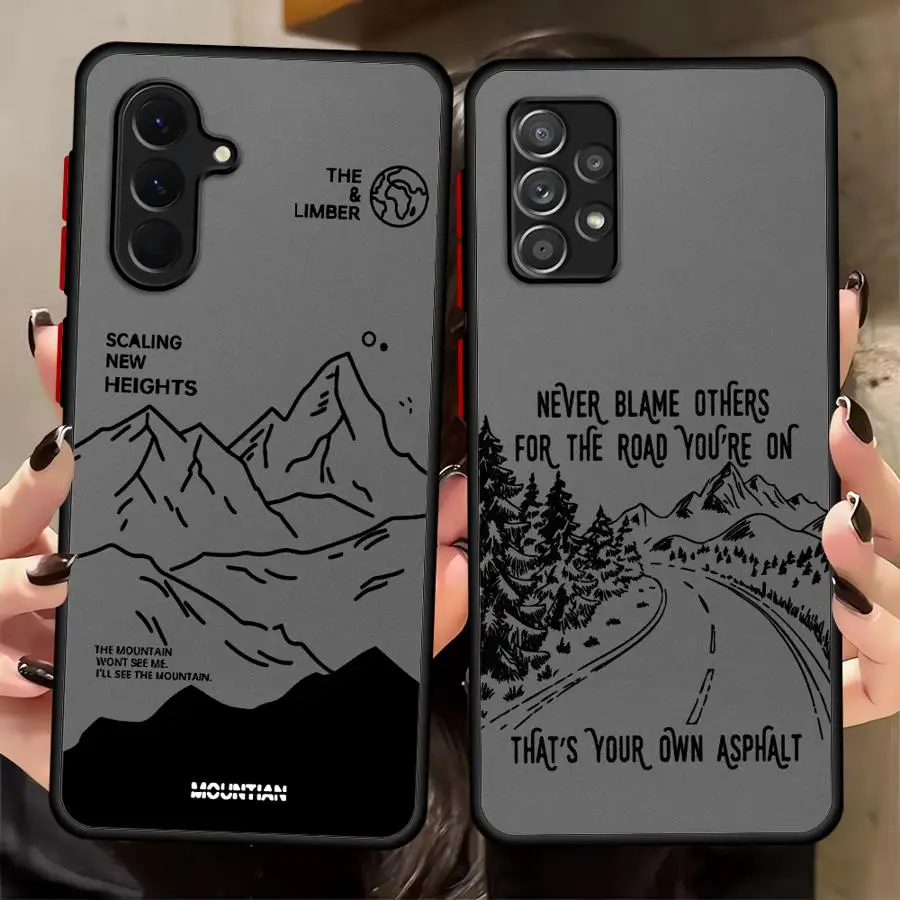Hülle für Samsung Galaxy A52S A72 A17 A52 A35 A53 A56 A55 A14 A23 A34 A36 A16 A15 A54 A73 A33 Handyhülle Minimalistische Landschaftsdesign