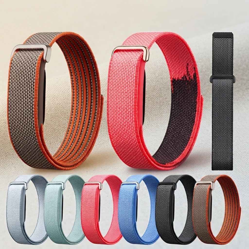 Bracelet de remplacement en nylon durable pour tracker de fitness, idéal pour la course, la salle de sport, l'exercice et l'utilisation quotidienne au poignet.