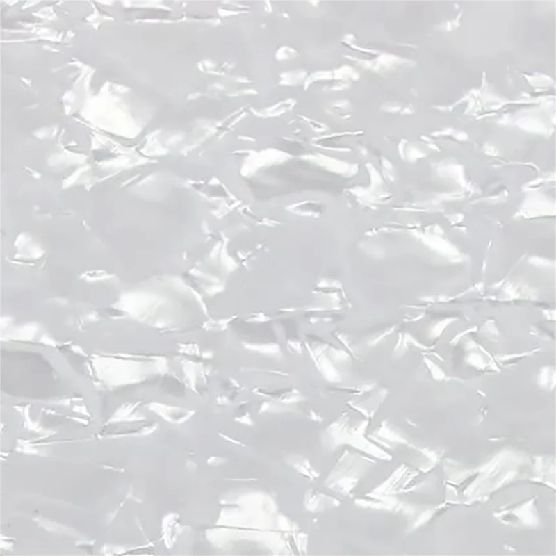 

ABHS-3X 3Ply PVC With Bass Guitar Pickguard Material Sheet DIY Untrimmed 16.9X11.4X0.09 In, Pearl White