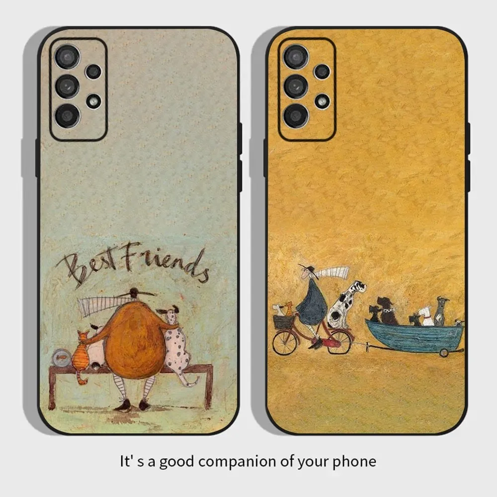 

Sam Toft Art Phone Case For Samsung Galaxy A13,A21s,A22,A31,A32,A52,A53,A71,A80,A91 Soft Black Cover