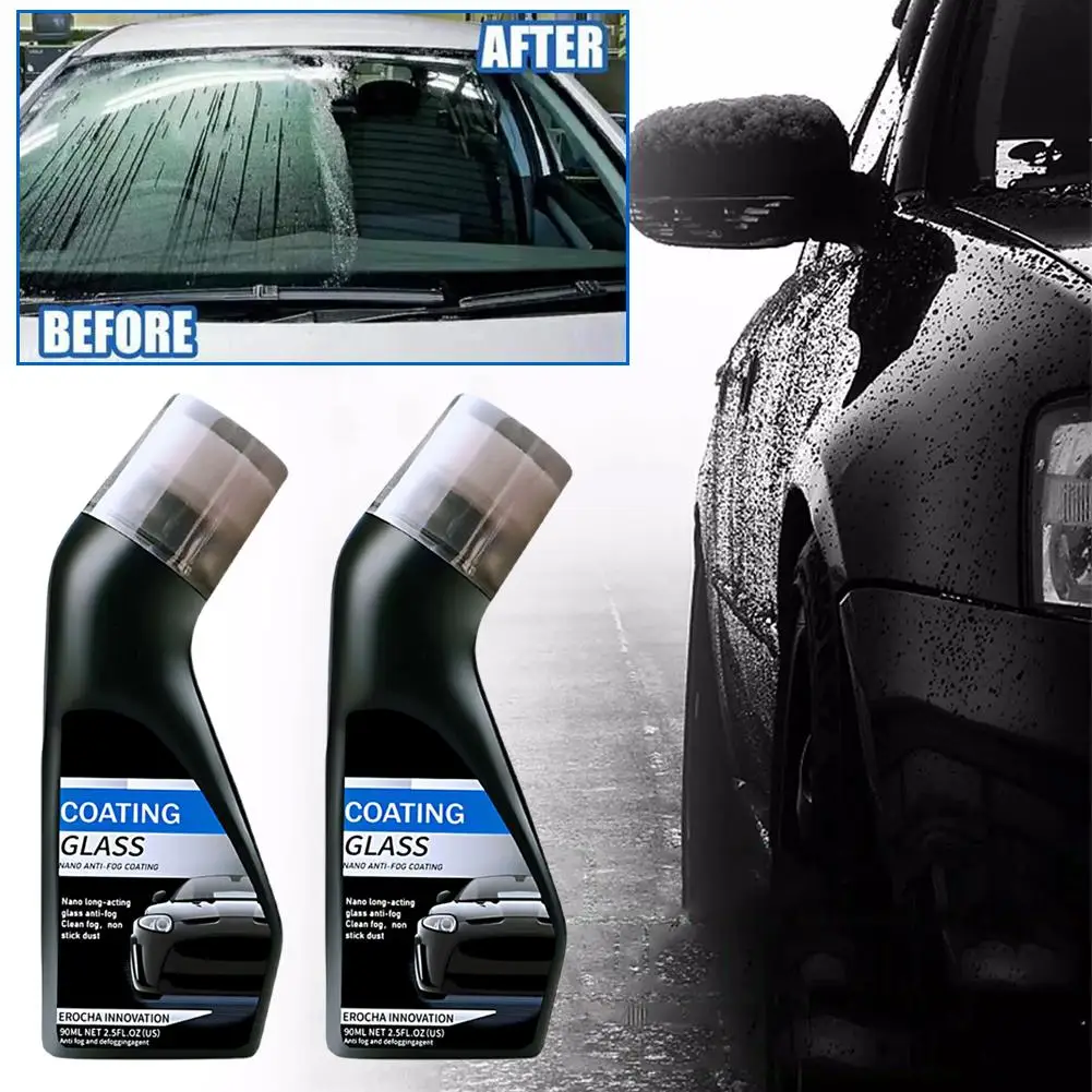 Micro-molecular Anti-fog Coating Agent 90ml Car Anti-fog Windows Spray Screens Glass Mirror Defogger Coating Antifog Auto A T6U7