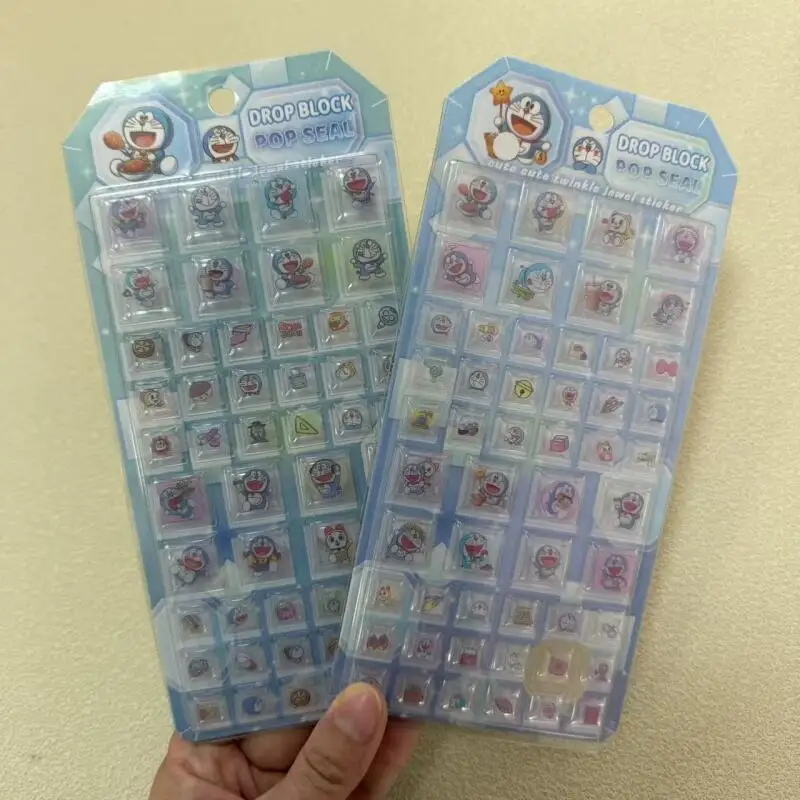 Cartoon Doraemon Creative Block Stickers Anime Peripheral Diy Computer Phone Case Festival Birthday Gifts for Boys and Girls