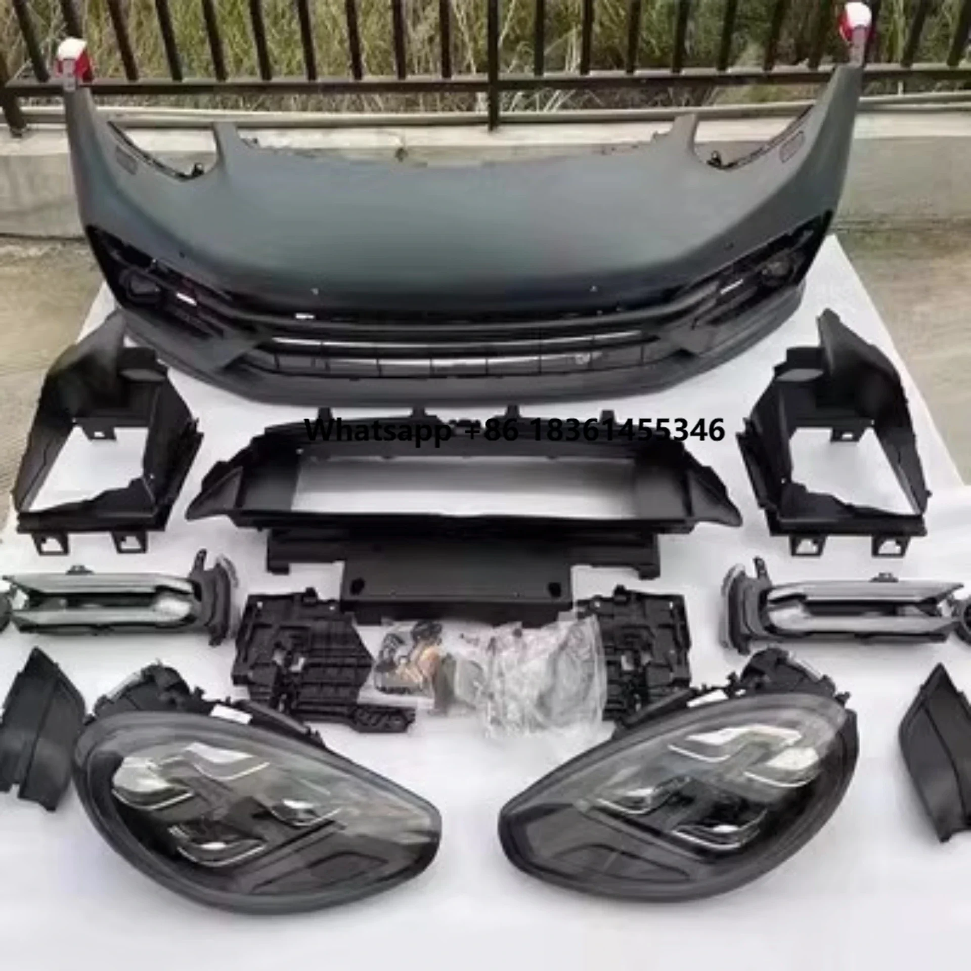 For  Panamera 970 Upgreded 971 Front Bumper Deluxe Matrix Headlight Assembly Car Accessories New Style Body Kit