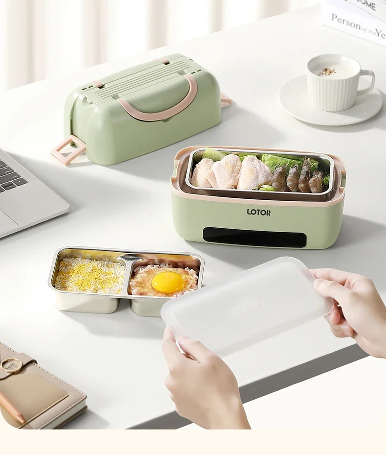 Electric lunch box can be plugged in for heating and heat preservation. New style of office hot rice tool for office workers