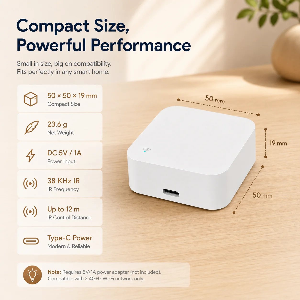 Inteligentny hub do inteligentnego domu, brama, pilot na podczerwień, Zigbee, Wi-Fi, BLE, sterowanie głosowe, kompatybilny z Alexa i Google Home, automatyzacja. — zdjęcie produktu 6