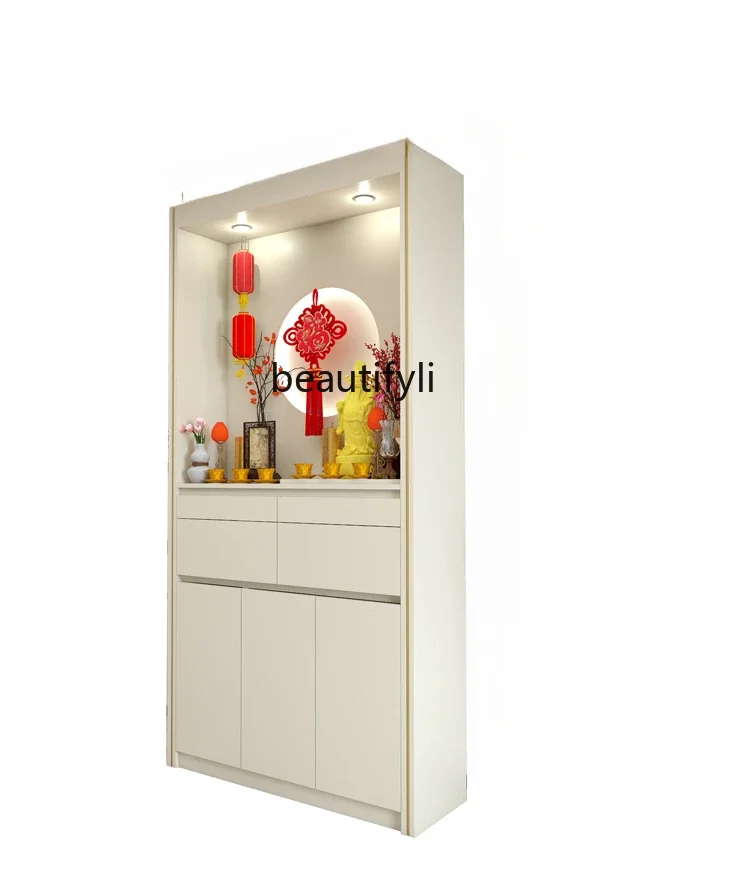 

A16 God of Wealth Altar Ancestor Altar Cabinet for Pedestal God of Wealth Decoration Cabinet Worship Table Guan Gong Buddha Nich