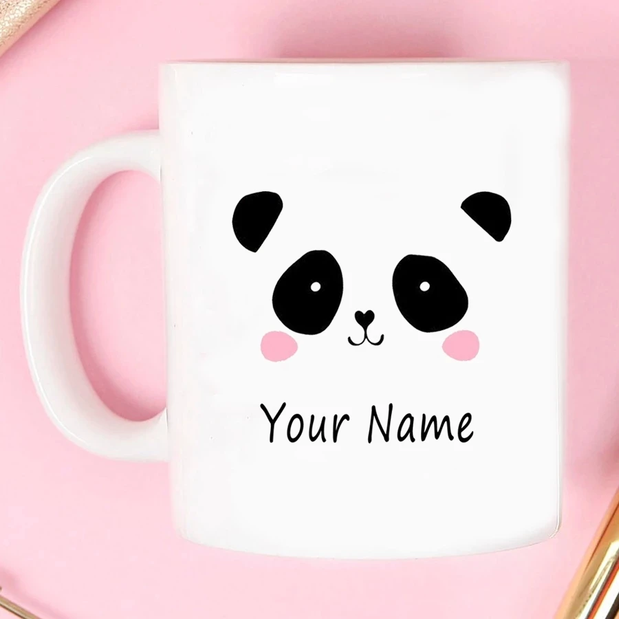 Cute Panda Cups Caffeine Cocoa Cafe Coffee Tea Mugs Friend Gifts Home Decal Milk Tableware Beer Drinkware Coffeeware Teaware