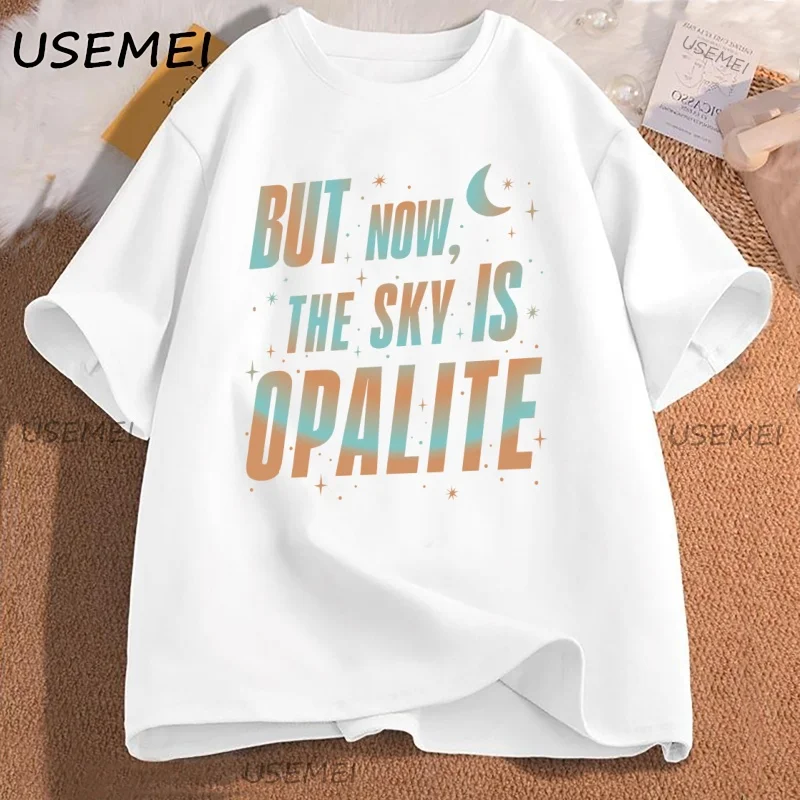 Opalite Showgirl T-Shirt Damen Herren But Now The Sky Is Opalite TS Grafik-T-Shirt Bequemes Vintage-Baumwoll-loses T-Shirt Streetwear