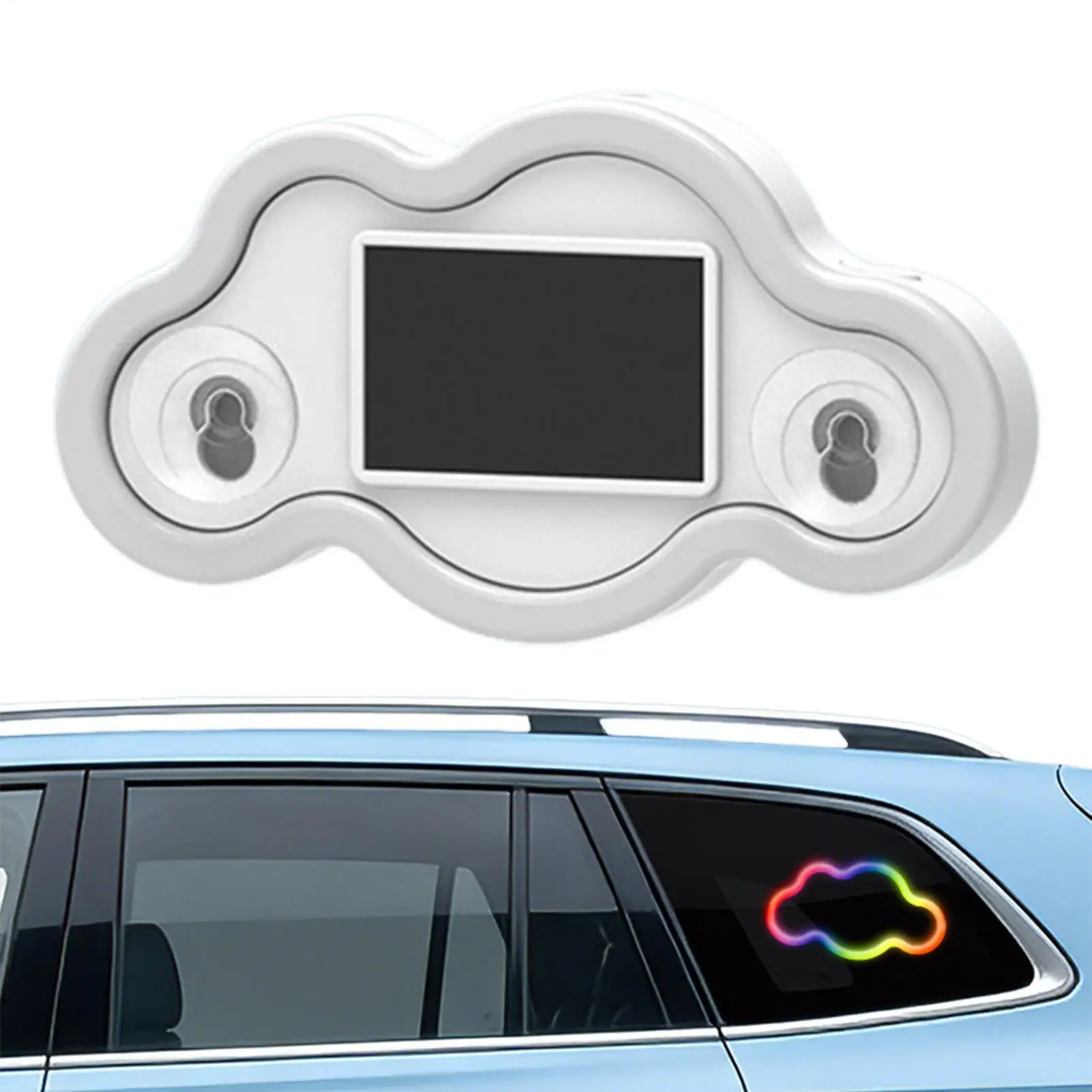 Car Triangular Window Solar Cloud Light Multiple Color Mode Cloud Lighting Rear Car Window Lights Decorative Ambient Light