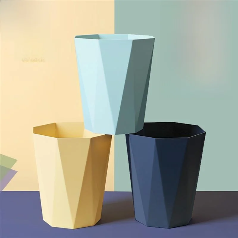 

Kitchen Trash Can with Lid Plastic Storage Bin 10L Capacity for Home Use Garbage Can Toilet Dustbin