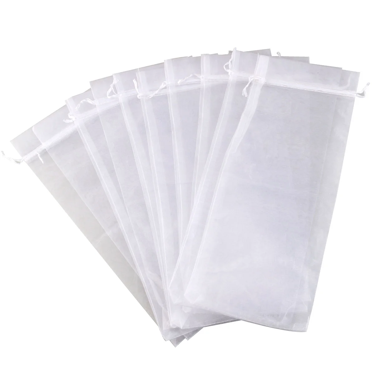 10pcs Sheer Organza Bottle Cover Wrap Gift Bags (White) Organza bags gift bags bottle bags