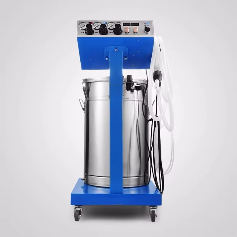 

Industrial electrostatic powder coater with independent voltage/current regulation