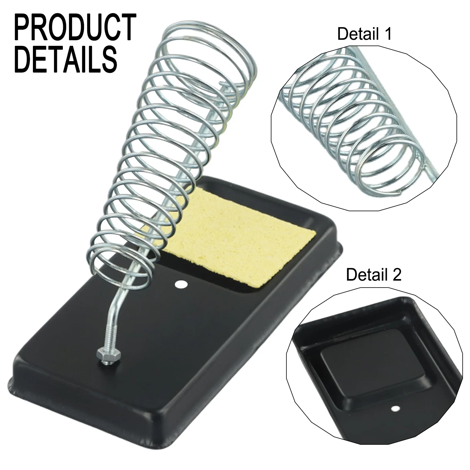 Electric Soldering Iron Stand Holder + Welding Cleaning Sponge Pad Resistance Kit Safe & Non-Slip Stable Holder Accessories