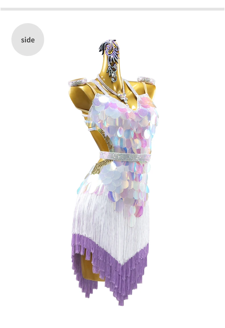 Lateinamerikanisches Tanzkleid Damen Party Ballroom-Rock Cheerleader-Kostüm Mädchen Sportlich Sexy Elegante Outfits 2026 Kurzes Abendkleid – Detail 8