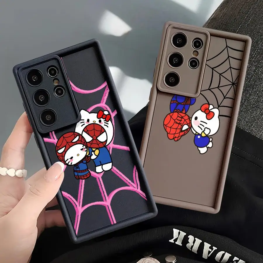 Marvel Hello Spiderman Kitty Phone Case for Realme C12 C15 C20 8s 11 C31 C33 8 C53 C67 12 Pro+ C11 C35 C21 Soft Cover Funda Capa