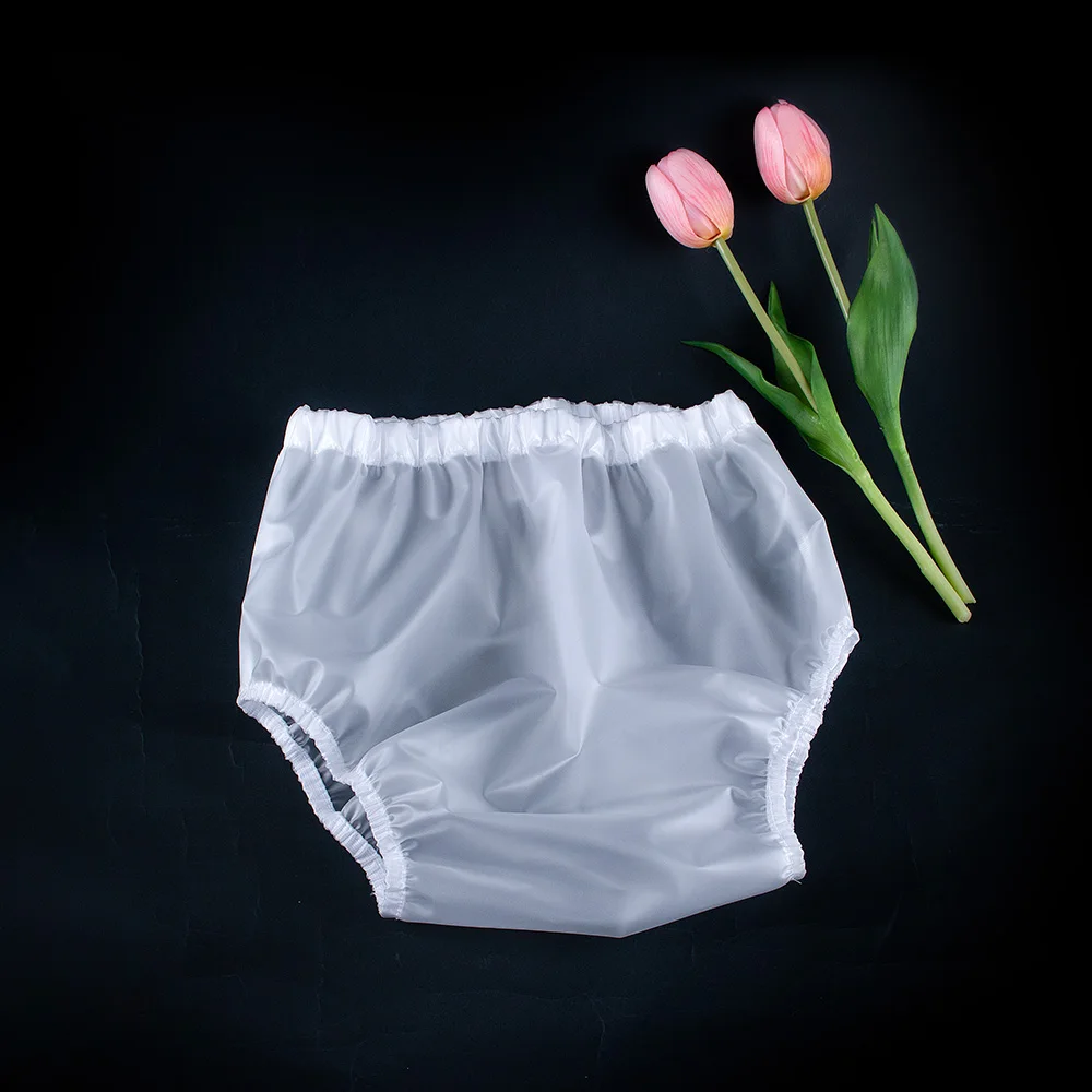 Unisex Adult Matte TPU Diaper Cover Transparent Waterproof Reusable Washable Leakproof Elastic Incontinence Protective Pants