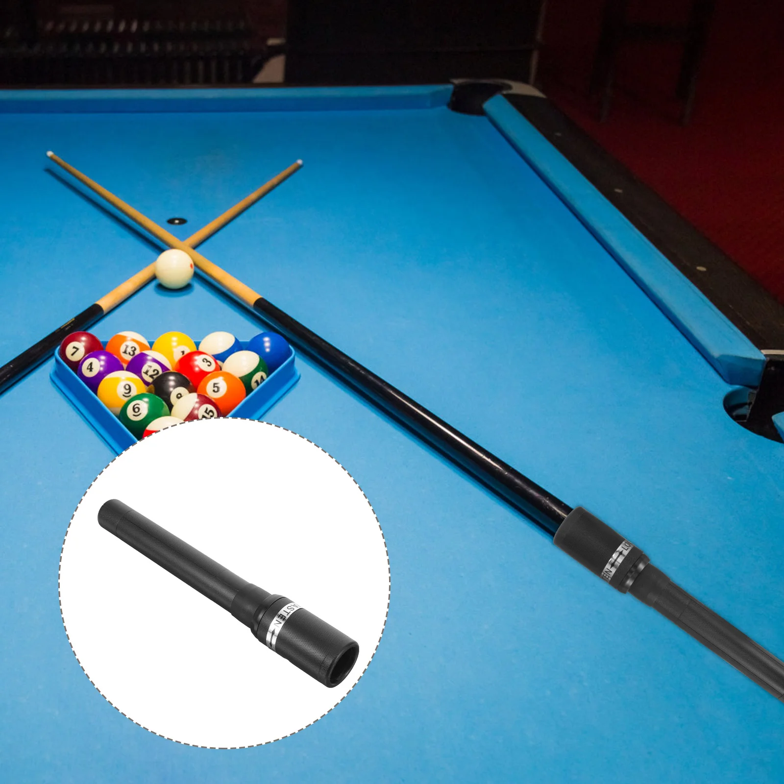 

American Nine-cue Sleeve Billiard Extension Handle Back Extender Section Supplies Accessories Pool Stick Golfs Club Plastic