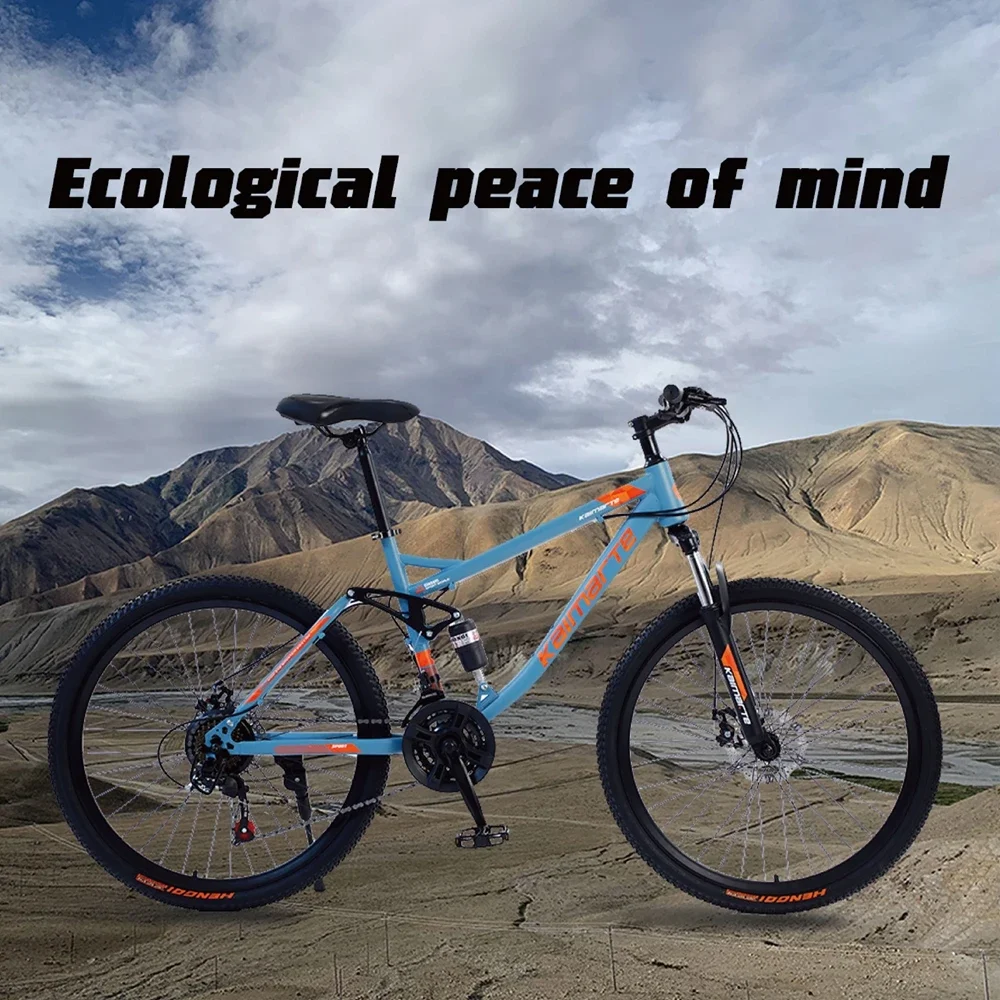 26 inch four-link soft tail Mountain Bike Full Suspension Cross Country Bicycle 30 speed MTB dual disc brake Downhill bicicleta